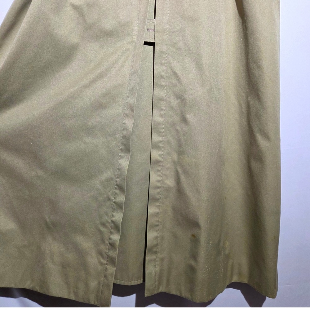 Burberrys Vintage Trench Coat Khaki Nova‎ Check Liner Belted Womens 14 XX-Long - Picture 7 of 16